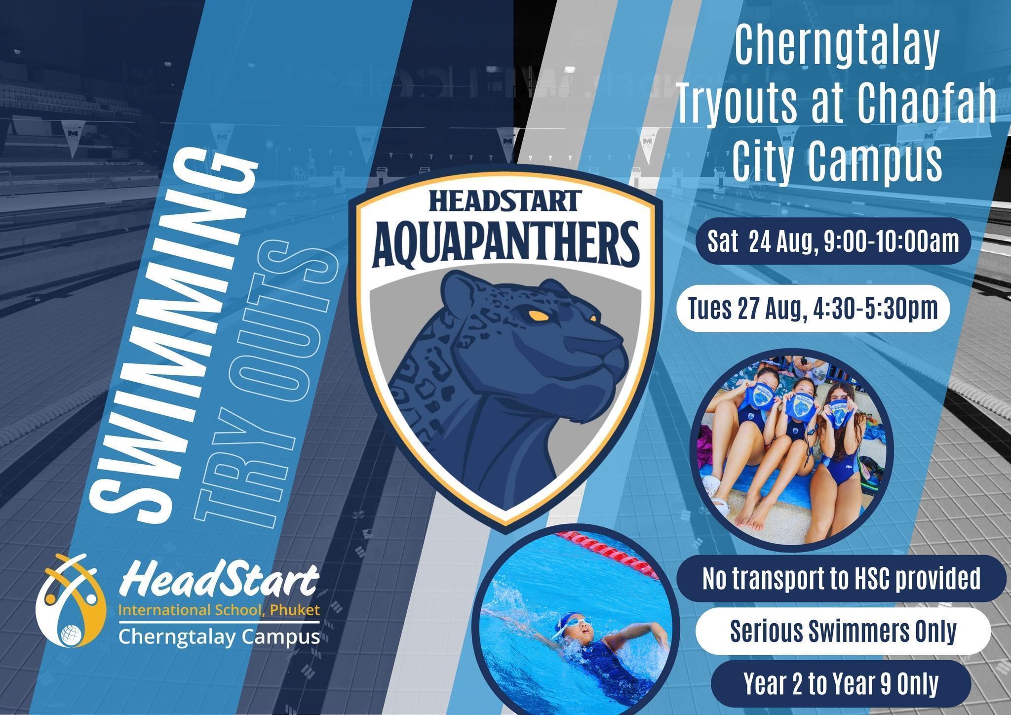 Swim academy tryouts