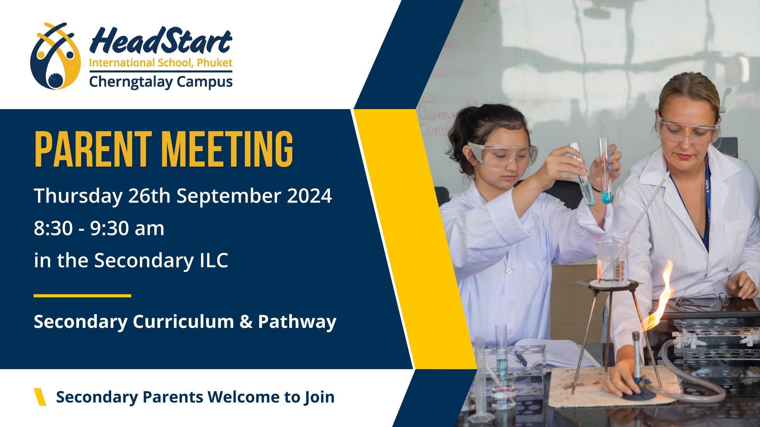 HSN 06. Parent Meeting September 26th