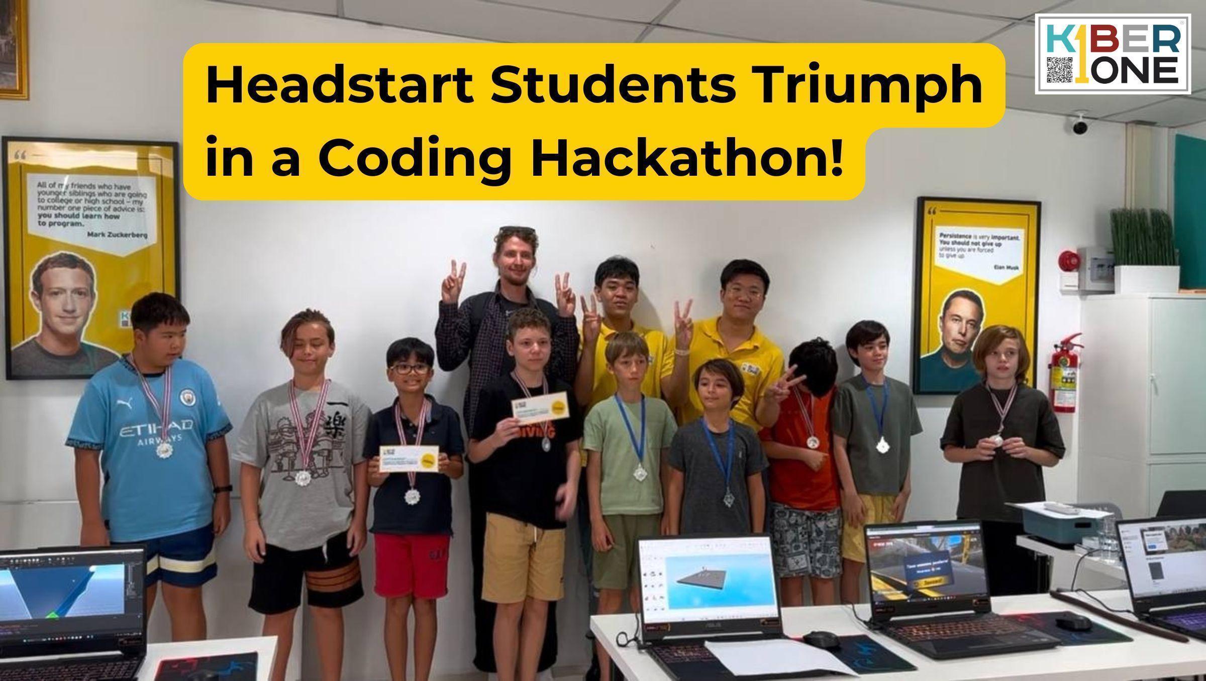 A Headstart student won a Coding Hackathon