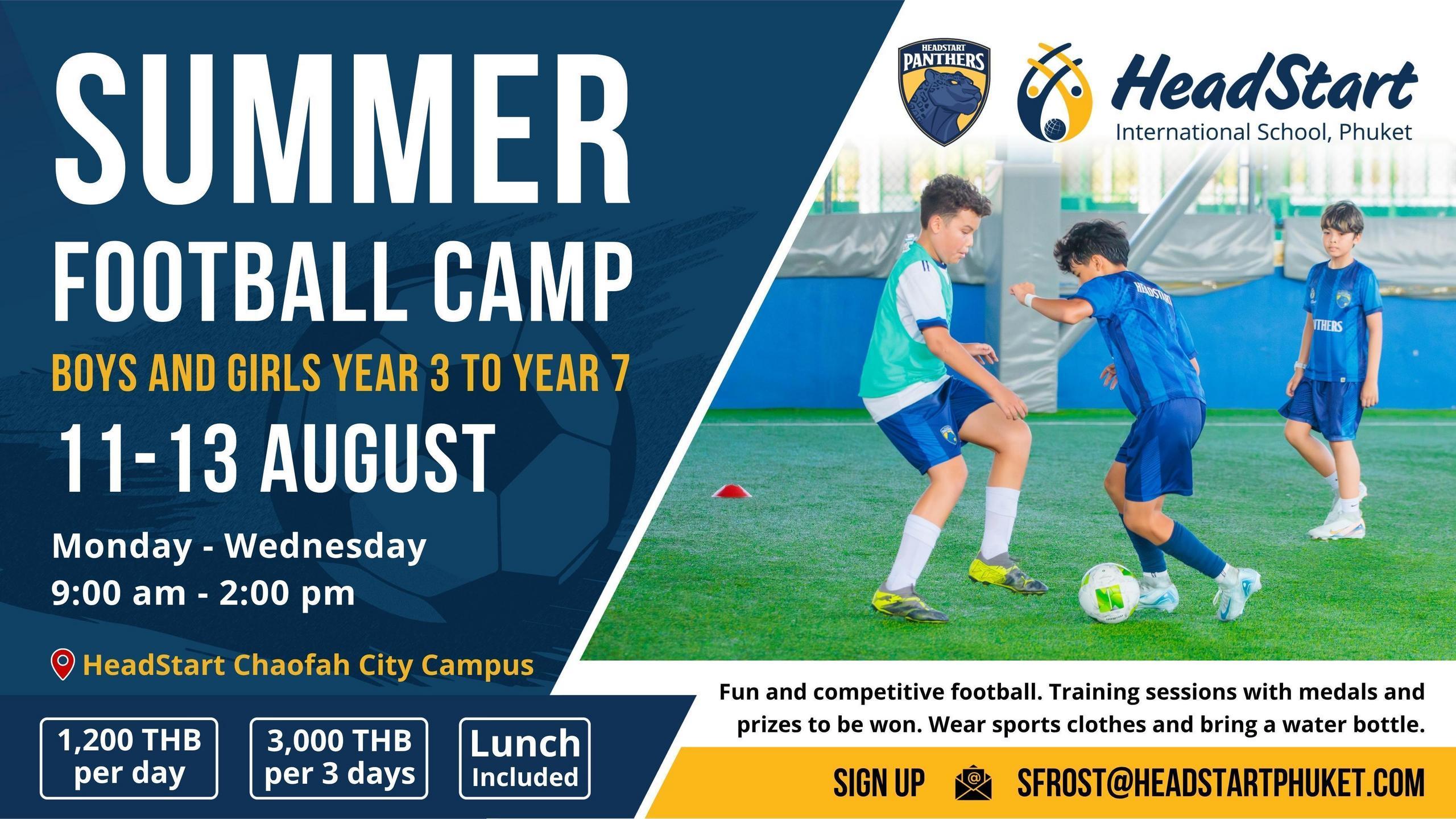 Summer Football Camp 11 13 Aug 16x9