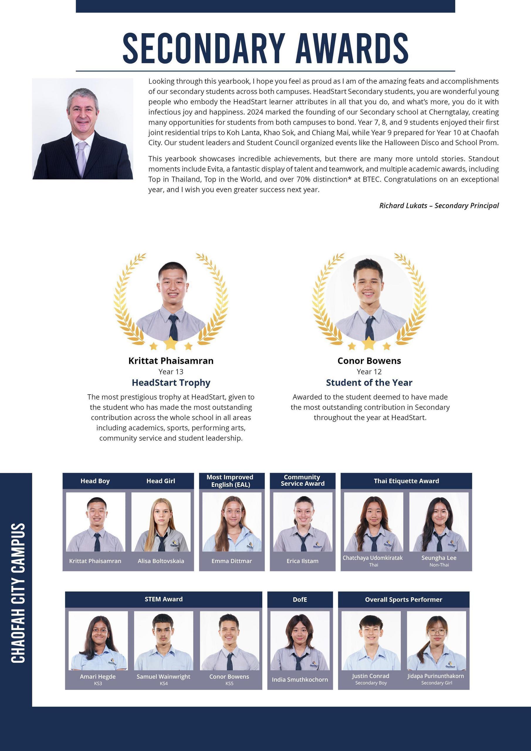 HSC Secondary Awards 96