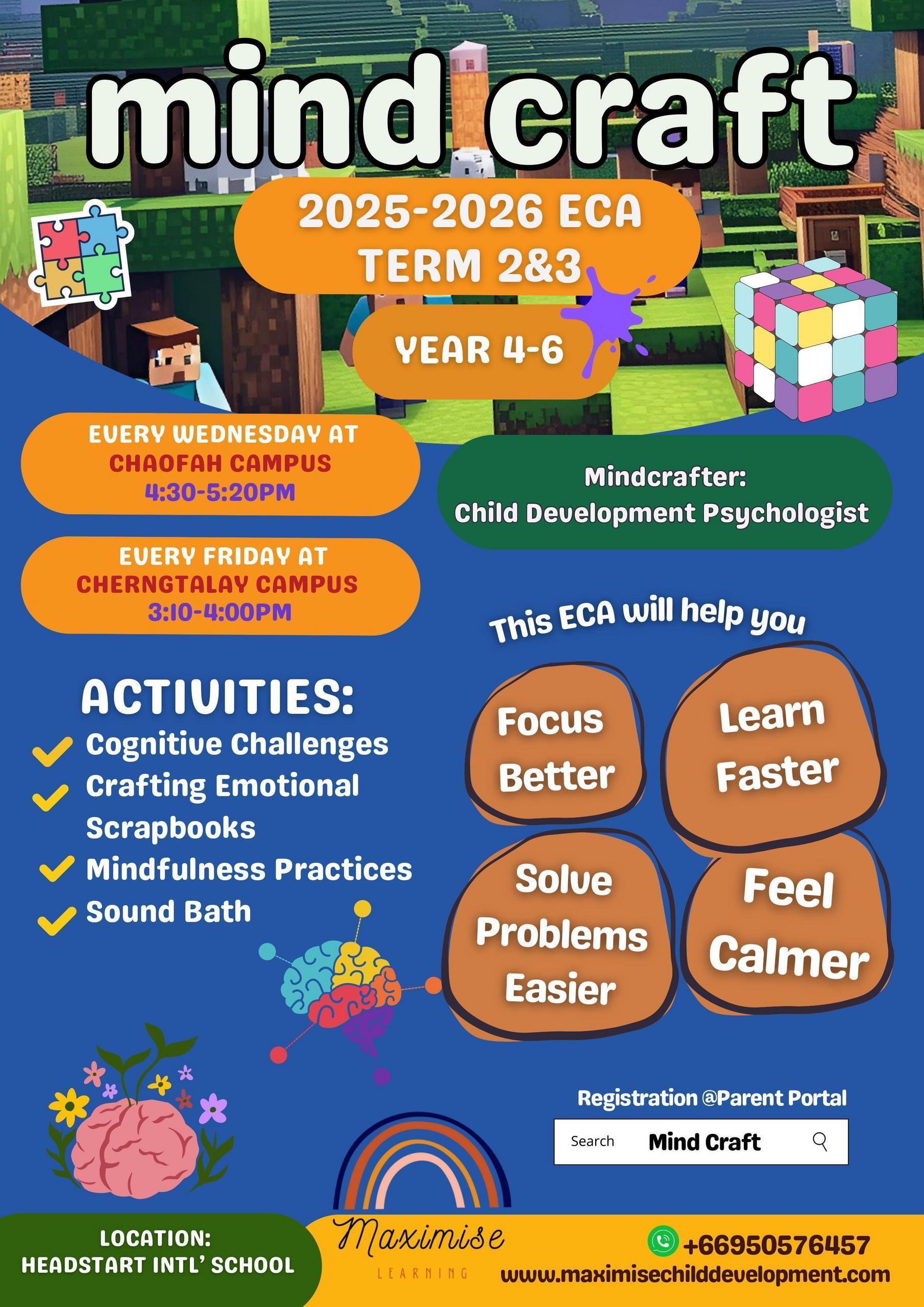 Flyer MindCraft Upper Primary Smarter Calmer for Year 4 6 Term 2 3 page 0001