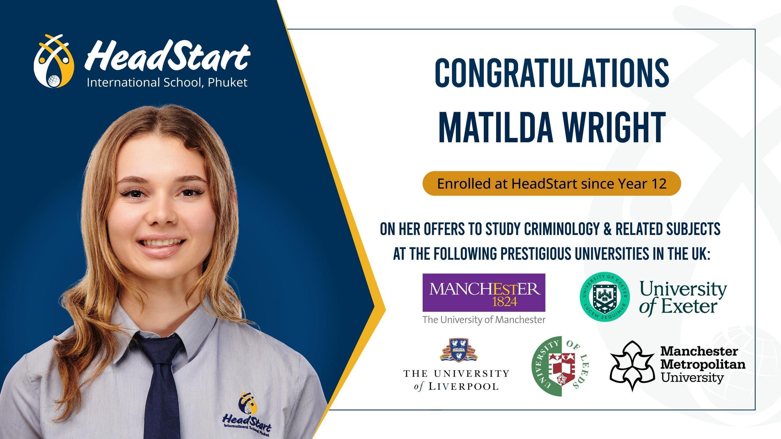 2026 University Offer Matilda